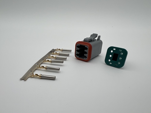 [61-25005] 6-Pin Male Connector Kit 20-22awg (Sockets)